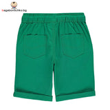 Къс памучен панталон, зелен