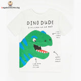 Тениска с меняща се картинка динозавър