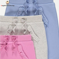 Ватирани панталони 3 бр., различни цветове