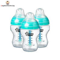 Стартов комплект антиколик шишета Tommee Tippee Advanced Anti-Colic 3 бр. 260 мл.