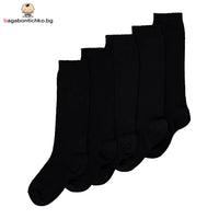 Дълги чорапи 5 чифта, черни